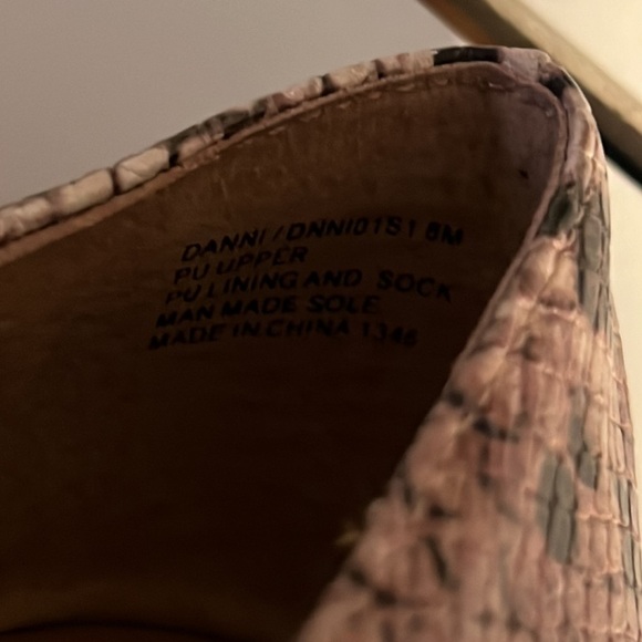 Steve Madden Danni Nat Ballerina Snake Print Flats Leather Womens Size 8M - Picture 5 of 6